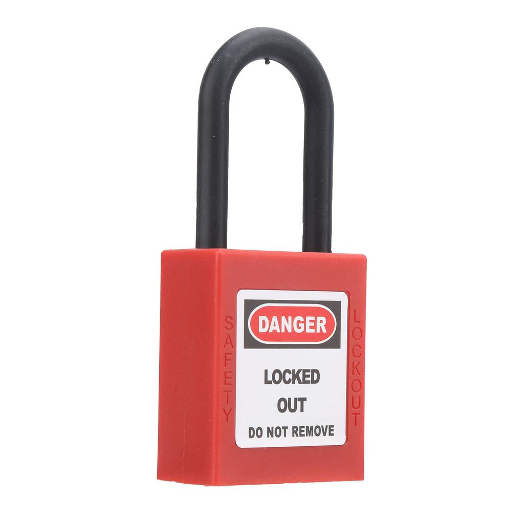 38MM Lockout Tagout Lock Durable Nylon Beam Isolation Design Corrosion Resistant Padlock with 2 Keys