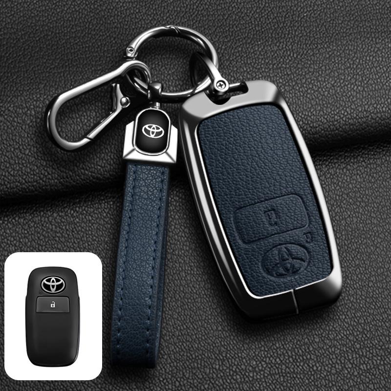 LATE7 Zinc Alloy Goatskin Car Remote Key Case Cover Shell for Toyota Yaris Ativ Raize Veloz Avanza Rush Auto Keychain Accessories