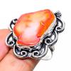 Orange Sea Sadement Gemstone 925 Sterling Silver Gift Jewelry Ring Size 8