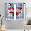 2pcs,2D plane printing Curtains Digital Printed Snowy Cheer Duo Versatile Polyester Fabric (without rod) All Seasons for Living