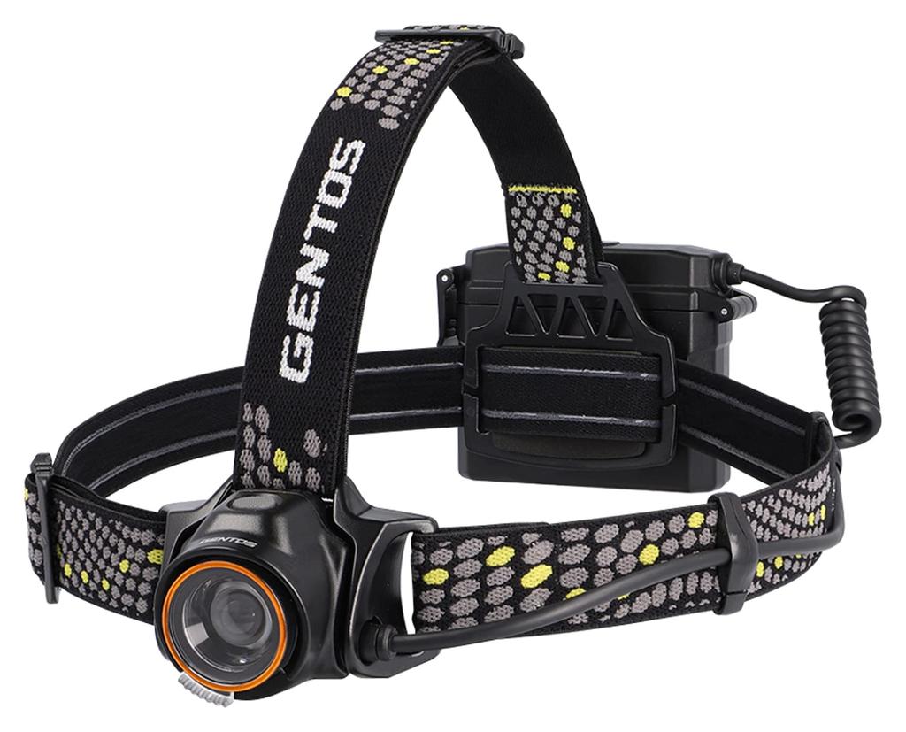 GENTOS LED Headlight USB Rechargeable [Brightness 550 Lumens Practical Lighting 12 Hours Rear Recognition Light] Uses Dedicated Charger or 4 AA