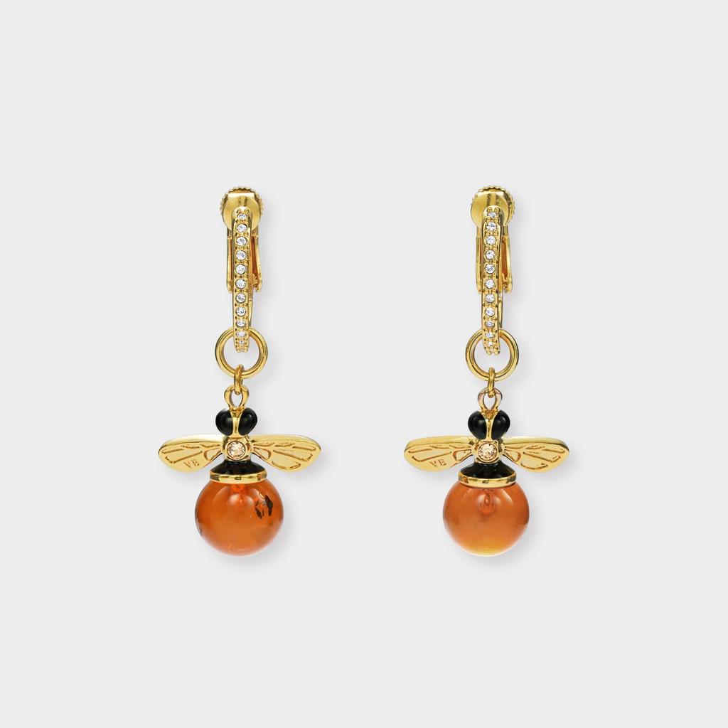Янтарные серьги-пчелки VBME4769 AV [Vendome Boutique]