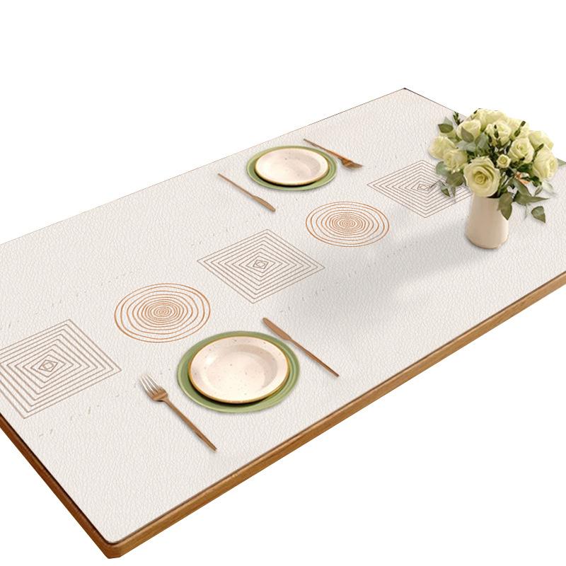 Кожаный водонепроницаемый, маслостойкий, не требующий стирки и пыленепроницаемый настольный коврик Настольный коврик Настольный коврик Скатерть Скатерть