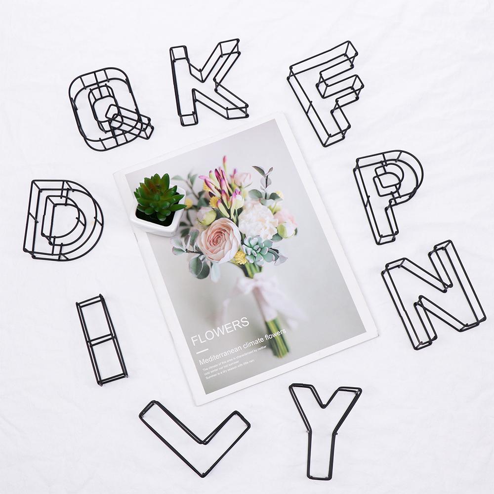 Украшение Настольное украшение Табличка на дверь Вывеска Кованое железо Алфавит Украшение для дома Металлическая Полая Буква