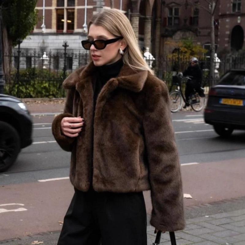 Куртка из искусственного меха «Ветер», женская модная короткая куртка из меха норки, маленькая плюшевая меховая куртка