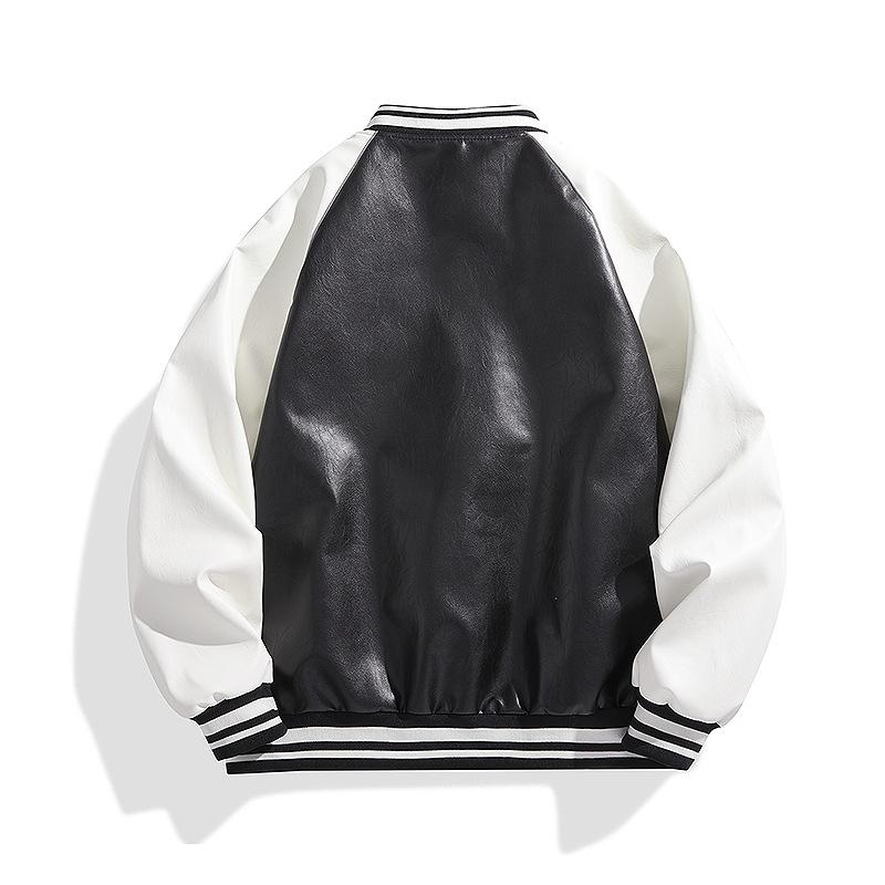Осенняя новая куртка кожаная куртка модный тренд универсальная одежда для локомотива студенческая одежда верхняя часть пальто с цветовым сочетанием