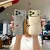 Роскошный Чехол для Телефона с Зеркалом для Макияжа, Ударопрочный, Однотонный, Для iPhone 17 Pro Max 15 14 13 12 11 16 Pro Max XS XR 8 7 Plus, Задняя Крышка