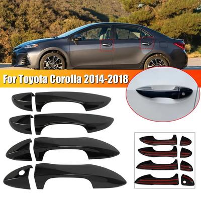 Для LHD Toyota Corolla 2014 2015 2016 2017 2018 Стиль карбонового волокна Накладка на ручку двери автомобиля Наклейка Отделка Аксессуары Защита Декор