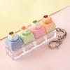 4-Key Smooth Fidget Keychain Portable Stress Reliever Mini Anxiety Relief Toy for School Students