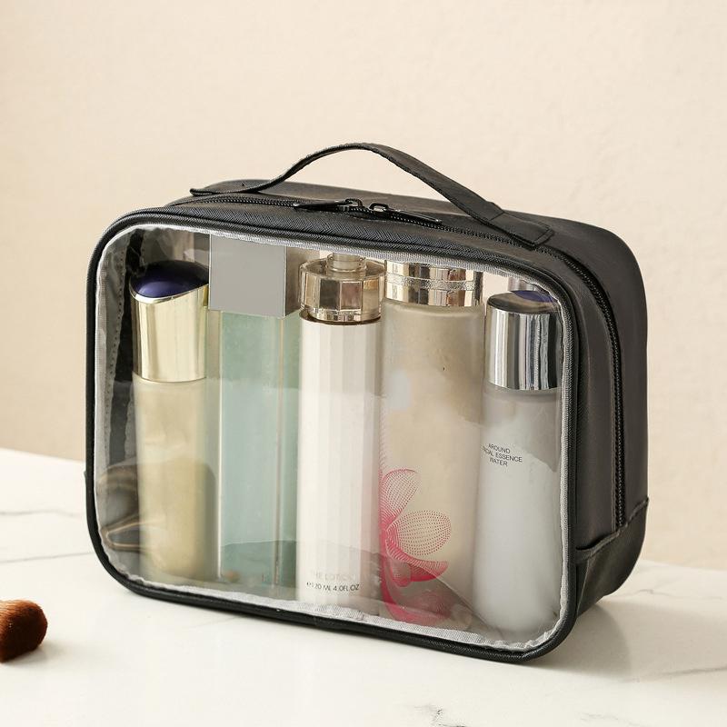 Transparent Beauty Kit Essential Waterproof See-Through Makeup Case Easy To Clean Travel Bag for Personal Care