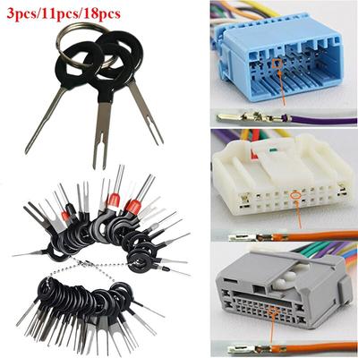 Инструмент для снятия автомобильных клемм, съемник обжимных разъемов электрической проводки, комплект экстракторов для автомобильных разъемов, инструменты для ремонта автомобильных разъемов