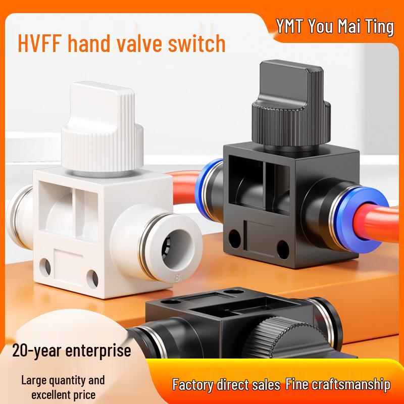 PA6 Series Pneumatic Throttle Valve with Blue/Black/White Cap - Adjustable Flow Limiting Valve
