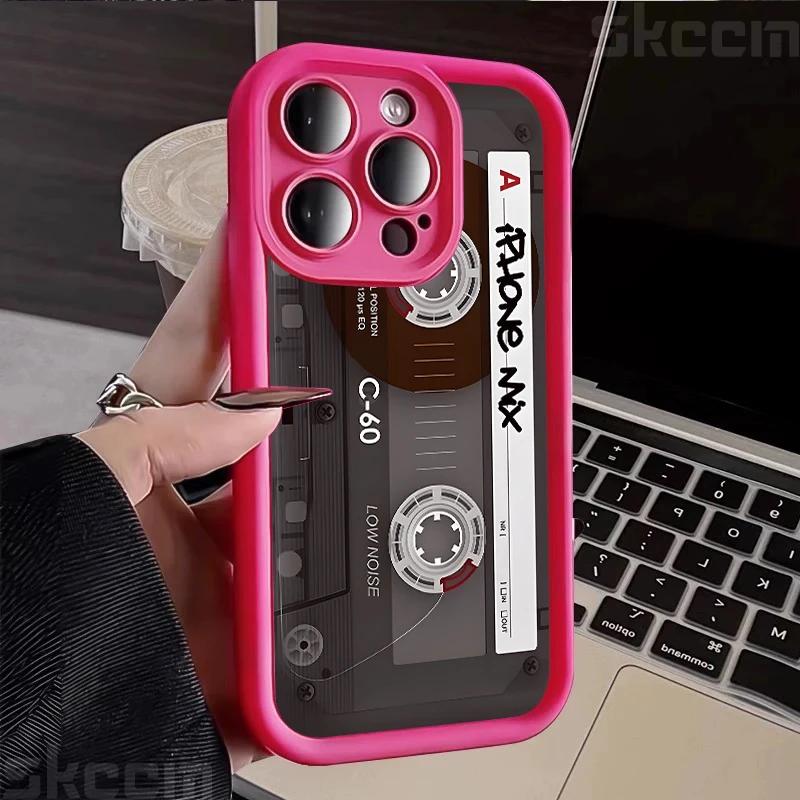 Силиконовый мягкий чехол для телефона с принтом Lucky Tape для iPhone 16 Pro Max 15 14 13 12 11 X XS XR 7 8 16 Plus Матовая противоударная задняя крышка