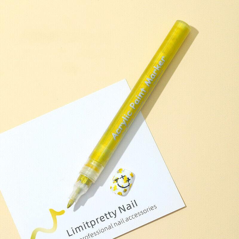 Nail Art Graffiti Pen UV Gel Polish Waterproof Drawing Painting Liner Bru ~ *