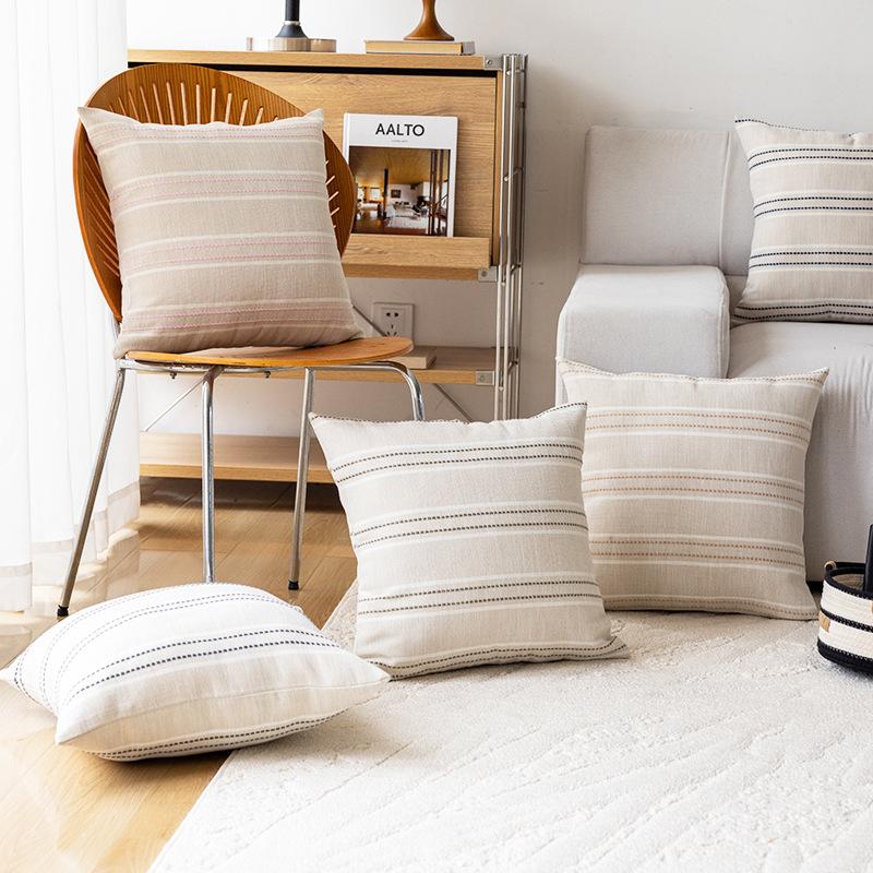 Набор из 2 наволочек в стиле бохо 18x18, нейтральная наволочка для дивана, современные акцентные наволочки в фермерском стиле для дивана-кровати в гостиной