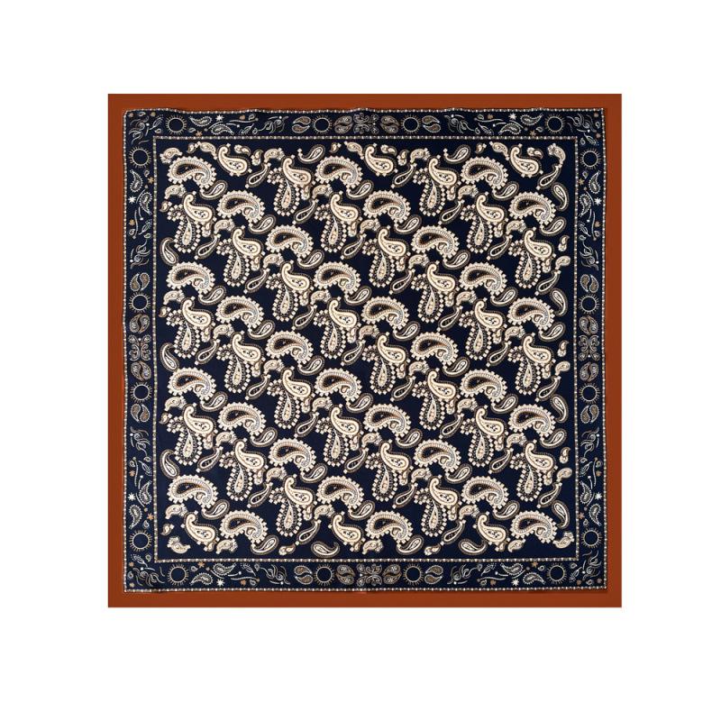 Новый шелковый шарф женский шарф с принтом кешью шарф-накидка атласный шарф атласный шарф большой квадратный шарф-шаль