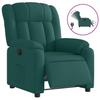Electric Recliner Chair Dark Green Fabric