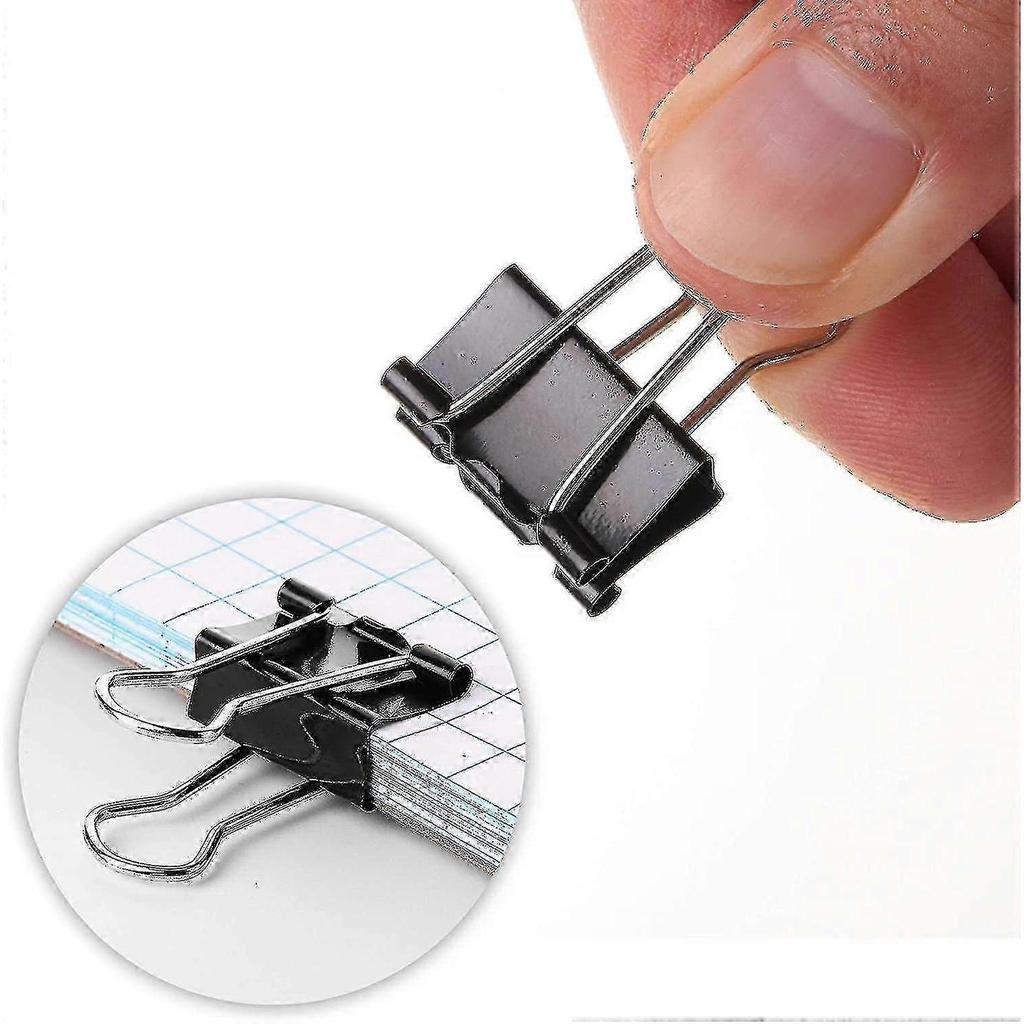 Small paperclips, 50 pieces, 0.75 inches, black, mini clips, paper paperclips, small paperclips, office clips