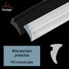 Уплотнительная полоса для раздвижных окон из алюминиевого сплава Mengleqi - Ветрозащитная, водонепроницаемая резиновая прижимная полоса для стеклянных дверей и окон