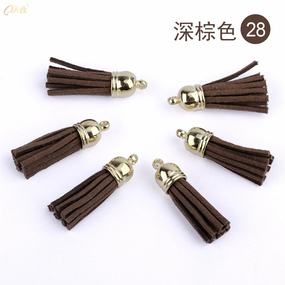 5/10/20Pcs 38mm Mini Leather Tassels Keychain Tassels For DIY Crafts Charms Earrings Bracelets Jewelry Making Supplies