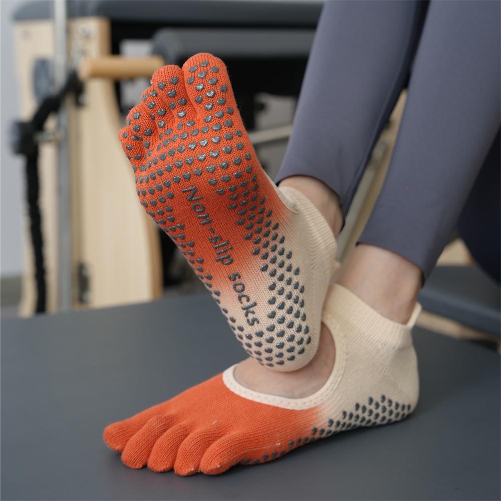 Носки ToeSox с открытой спиной, нескользящие, для йоги и пилатеса, с пятью пальцами — всесезонное качество