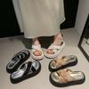 Xiaoxiangfeng Thick-bottomed Cool Slippers Women's Summer Wear New Fashion Cross Soft-bottomed Versatile Beach One-word Drag