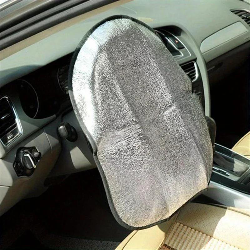 Double Heat Insulation Sunshade Cover Protection Foldable Anti-uv Sunscreen Car Interior Supplies for All Car Steering Wheel