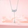 Оригинальное ожерелье-бантик Princess on The Run Series для женщин Ins Cold Wind Tassel Water Drop из нержавеющей стали с ключичной цепочкой