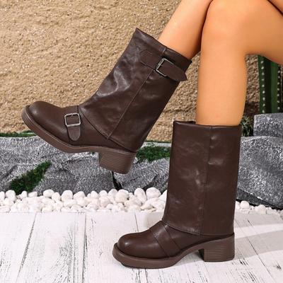 Новые женские ботинки на пуговицах в стиле ретро, модные ботинки до середины икры и женская обувь