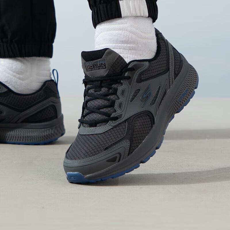 Skechers Мужская дышащая сетчатая обувь для бега и повседневной носки