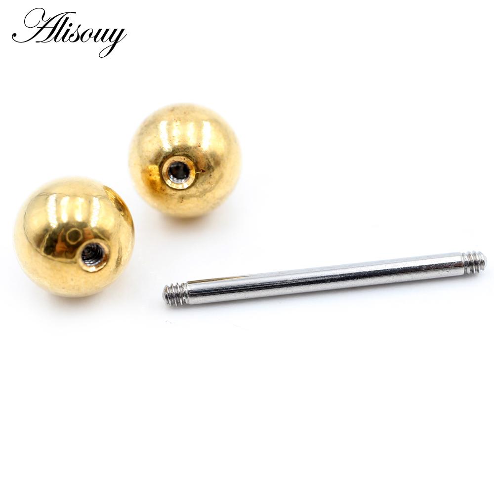 Alisouy 1PC нержавеющая сталь язык штанга пирсинг нить унисекс лабрет губы кольца бар трагус спирали серьги гвоздик украшения для тела