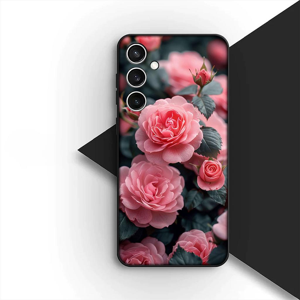 Texture Rose Flower Marble Grain Cover for Motorola Moto G35 G22 G23 G32 G53 G60 G72 G64 G20 G71 G52 G41 G42 E13 E20 E32 Case