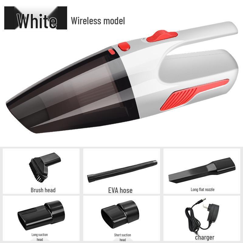 Портативный беспроводной автомобильный и домашний пылесос с подсветкой - Ручной для влажной/сухой уборки