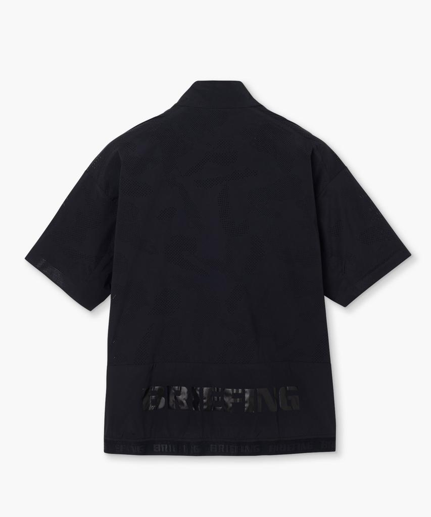 Briefing Golf Men'S Camo Short Sleeve Anorak_Black
