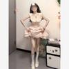 French Sweet Floral Dress Summer New Small Flying Sleeves Puffy Skirt Waist Thin Fairy Short Skirt Japanese Women