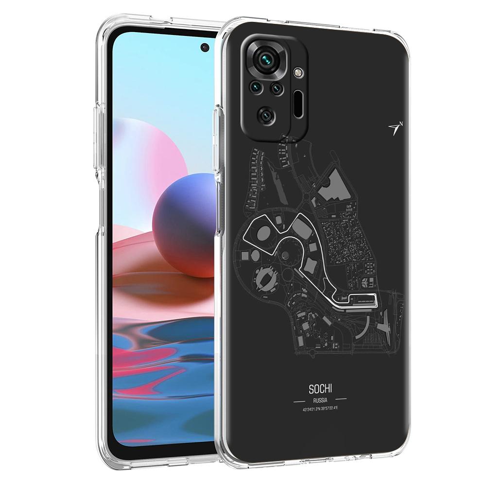 Прозрачный чехол для телефона для Redmi 13C 12C 10C Note 13 12 11 11T K40 Gaming Plus Pro 5G Мягкий ТПУ чехол-оболочка Принты гоночной трассы F1