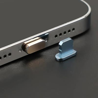 10 шт. Цветные металлические заглушки для защиты от пыли для порта зарядки для iPad iPhone 14 13 12 11 Pro Max 7 8 SE 2025 Аксессуары Заглушка для защиты от пыли для порта зарядки