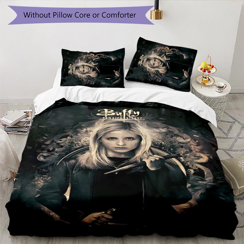 Buffy 3pcs Bedding Set Duvet Cover Closure Includes 1 Duvet Cover & 2 Pillowcases for All Seasons Bedroom Home Dorm Decor