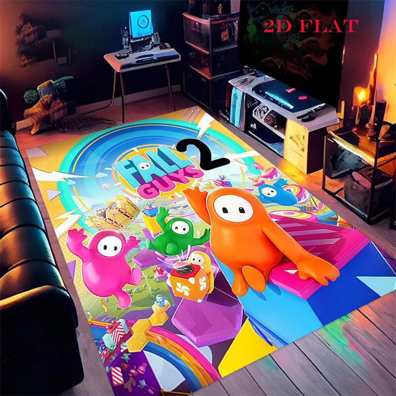 Fall Guys Carpet Rug for Living Room Bedroom Home Sofa Decoration,Kids play Nonslip Floor Mat