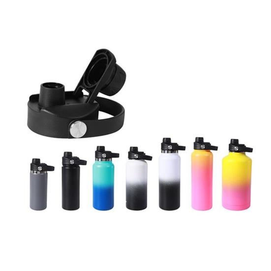 Крышка чашки с широким горлышком на 32 унции Легко чистящаяся Изолированная крышка чашки Сменная крышка с носиком пищевого качества с гибкой ручкой для гидроколбы