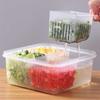 4 Grid Drain Fridge Food Storage Crisper Fooding Sorting Frozen Storage Box Durable Storage Box