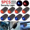 Универсальный автомобильный поддельный светильник безопасности USB Солнечная имитация противоугонной сигнализации Манекен сигнальной лампы Светодиодный мигающий имитационный предупредительный светильник Стробоскоп