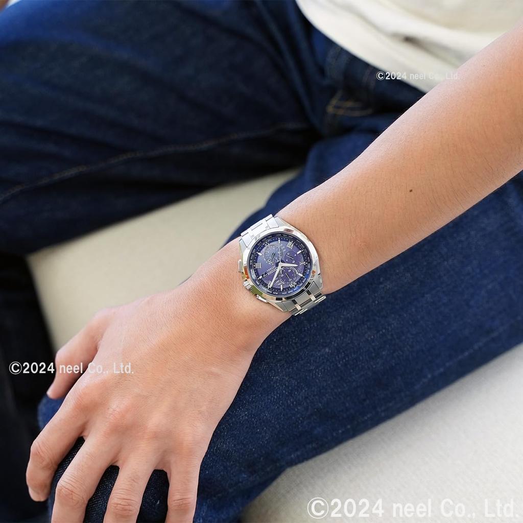 Парные серебристые часы Citizen Attesa DEAR Limited Edition, Eco-Drive с питанием от света, Радиоуправляемые, Водонепроницаемые, Коллекция, Модель, Синие, AT8240-66L,