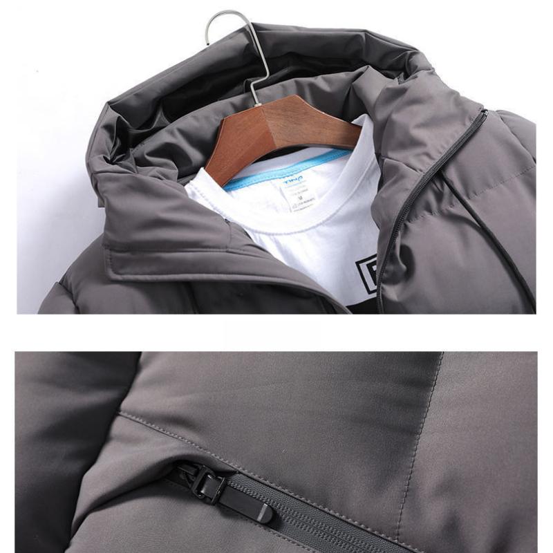 Мужская зимняя новая хлопковая куртка 6XL свободного кроя, короткое хлопковое пальто с капюшоном, повседневный пуховик, модная верхняя одежда