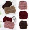 Girl Wide Headwraps Turban Headwear Ponytail Beanie Hat Hair Band Ear Warmer Knitting Headband
