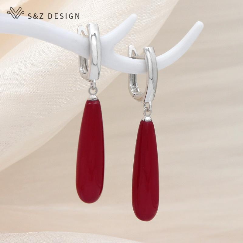 Fashion Elegant Long Water Drop Dangle Earrings For Women Girl Wedding Party Rose Gold Color Jewelry