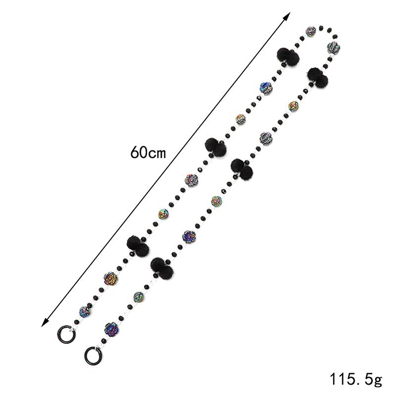 Plush Bead Crossbody Chain Phone Strap Crossbody Lanyard Backpack Lanyards Long Mobile Phone Rope Pendant Camera Strap