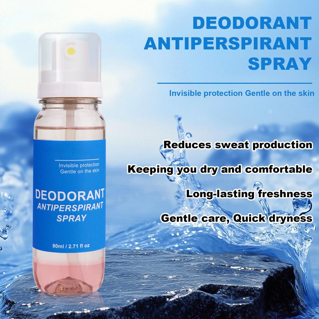 Дезодорант-спрей против пота, очищающий подмышки, запах пота, свежий и сухой спрей, 1 шт., 80 мл