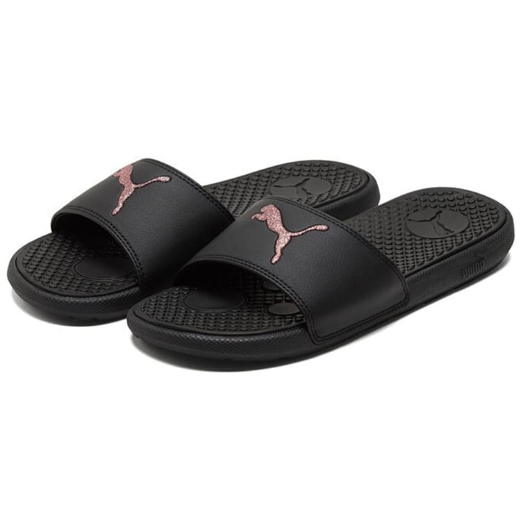 Puma Крутые Спортивные Тапочки с Блестками Cool Cat Черный/Золотой Женские 371017-03