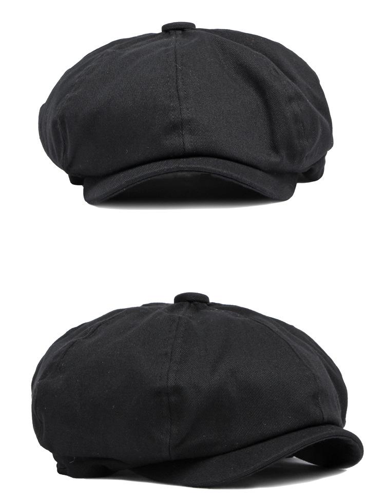 Унисекс регулируемая бейсболка: Классический восьмиклинный британский стиль газетчика